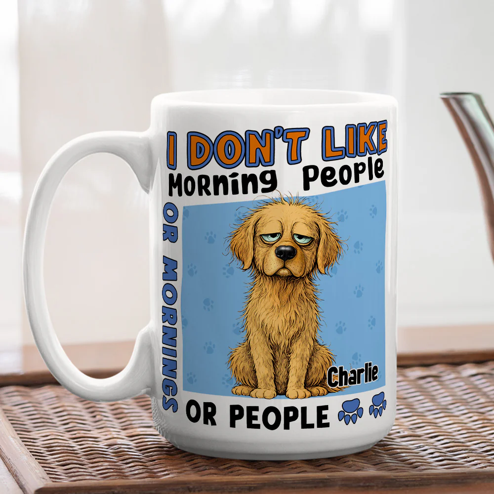 Both Mornings And People - Personalized Custom Coffee Mug - Image 5