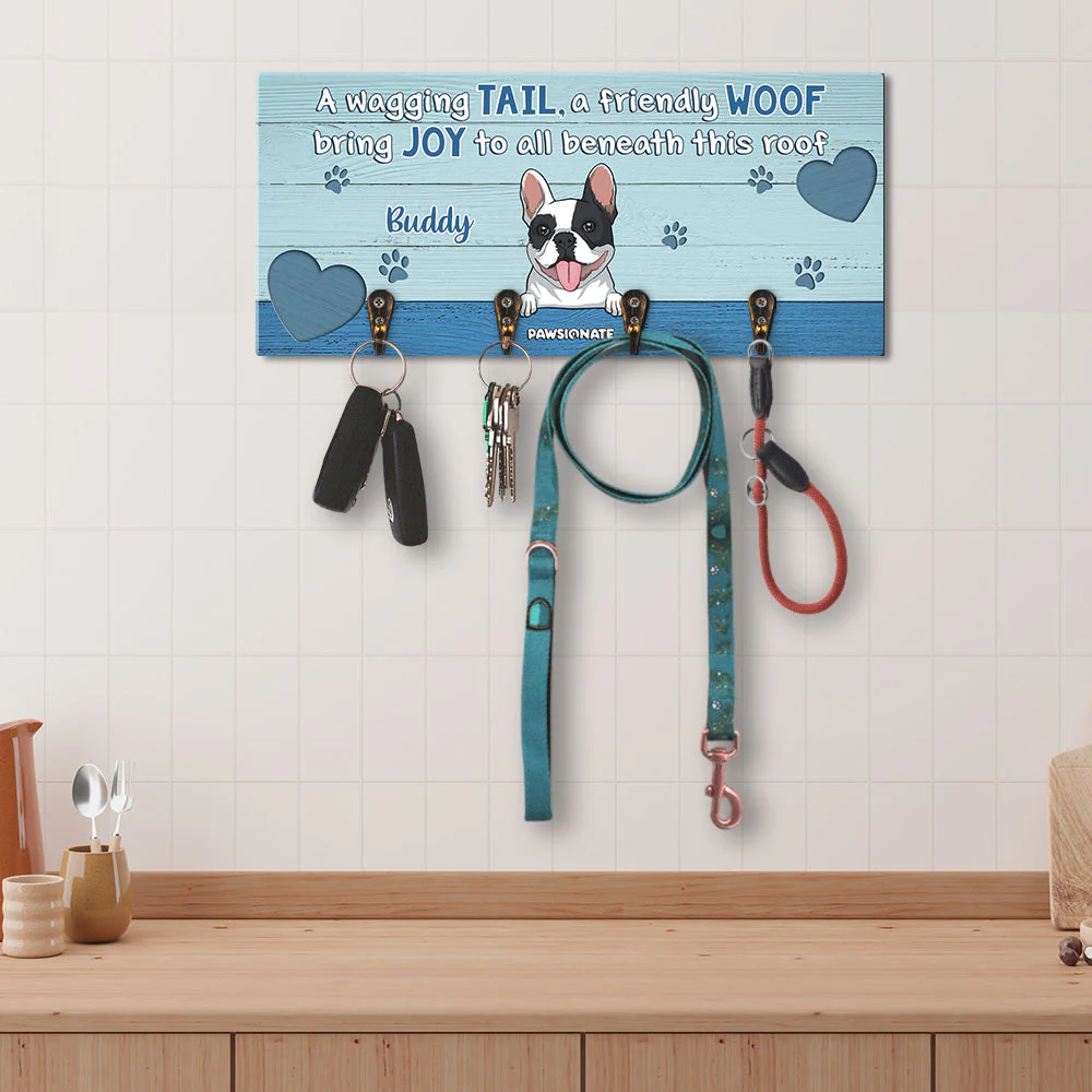 Bring Joy To All - Personalized Custom Wooden Key Holder - Image 2
