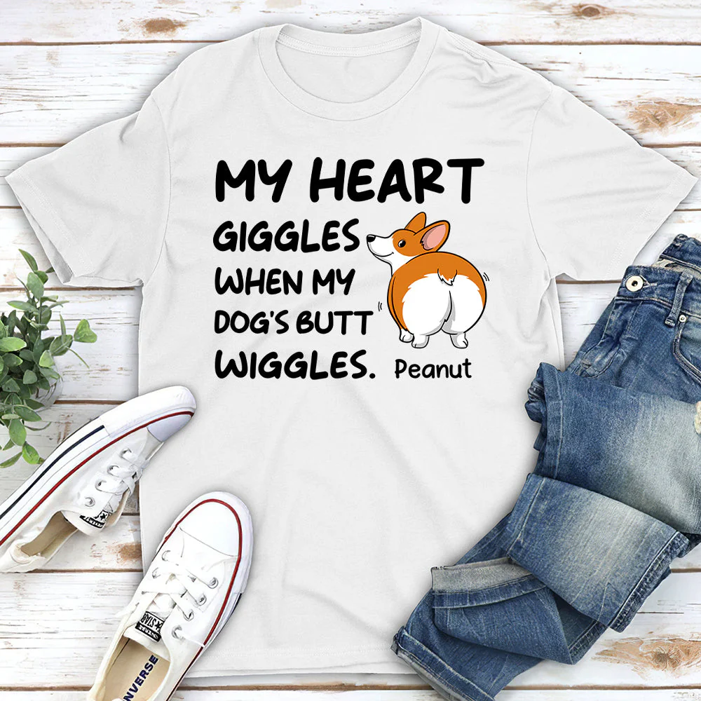 Butt Wiggles - Personalized Custom Unisex T-shirt - Image 2