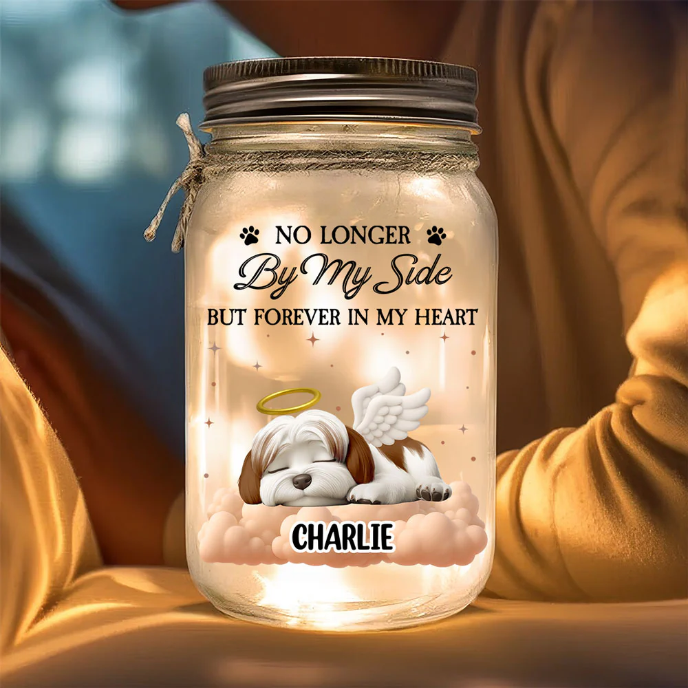 By My Side - Personalized Custom Mason Jar Light - Image 2