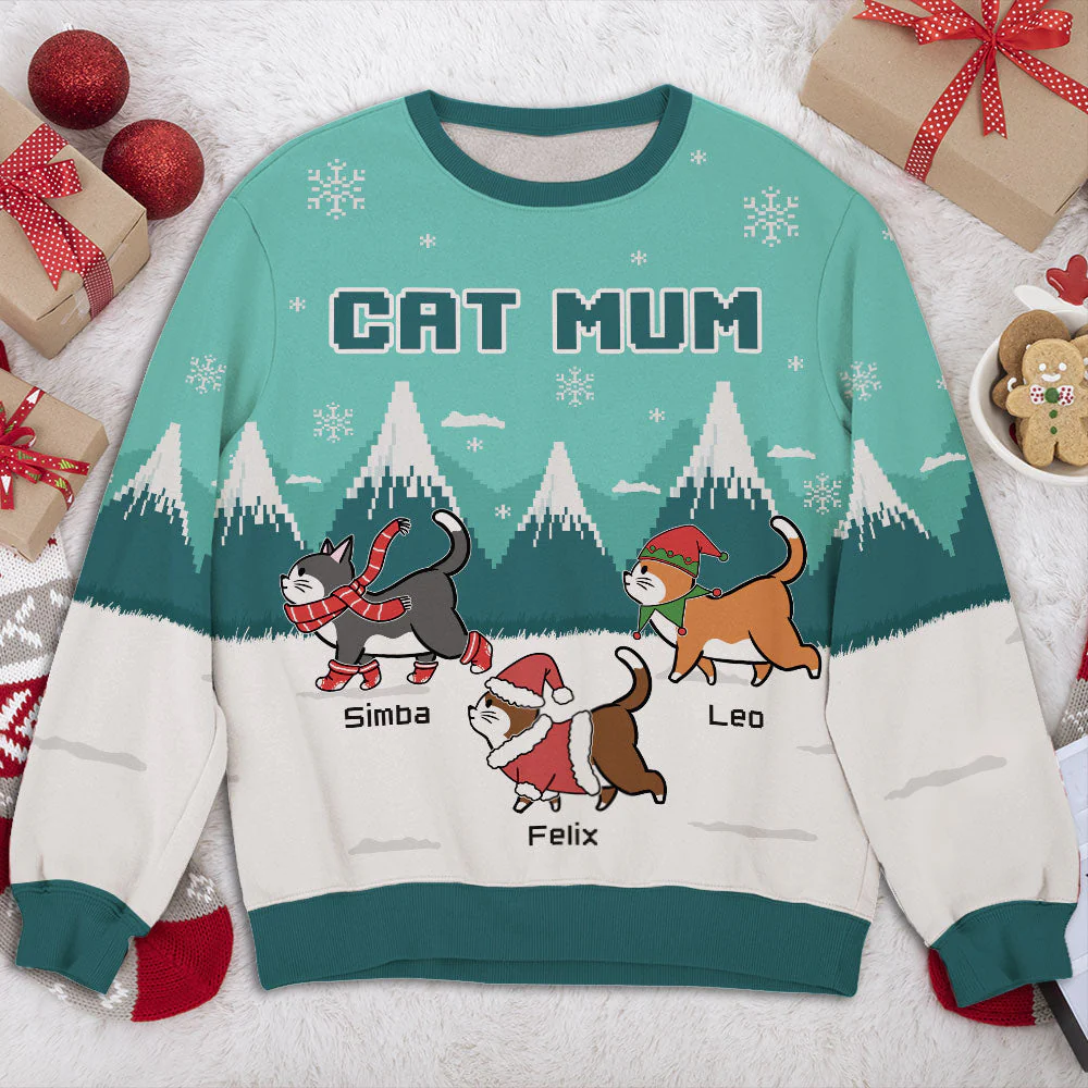 Cad Dad Mom Forest - Personalized Custom All-Over-Print Sweatshirt - Image 3