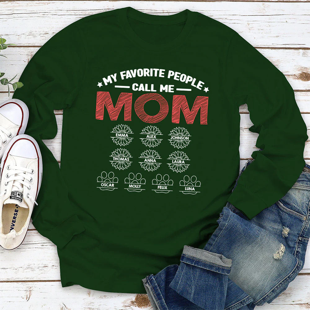 Call Me Dad Mom - Personalized Custom Long Sleeve T-shirt - Image 3