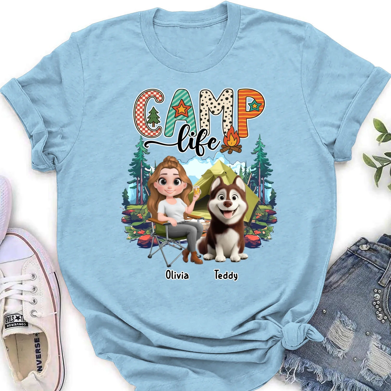 Camp Life - Personalized Custom Women T-Shirt - Image 8