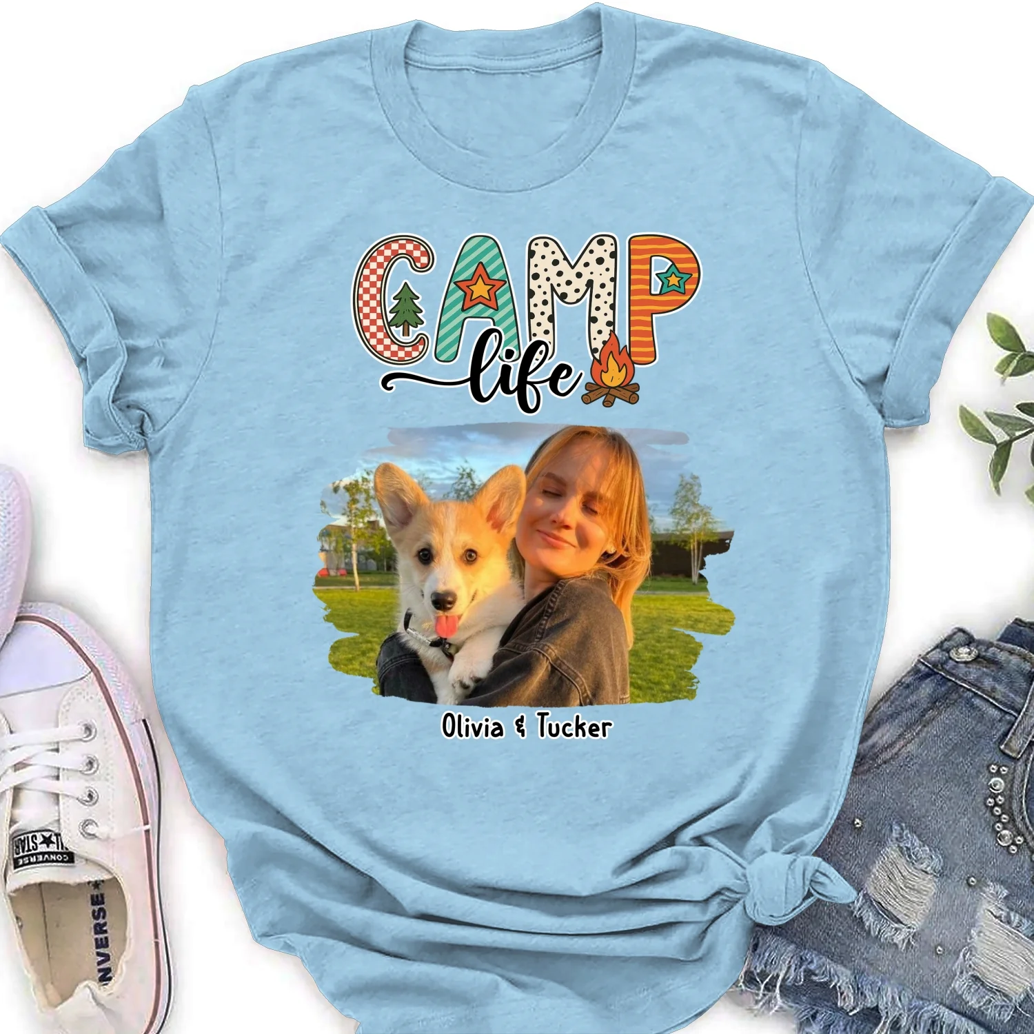 Camp Life Photo - Personalized Custom Women T-Shirt - Image 8