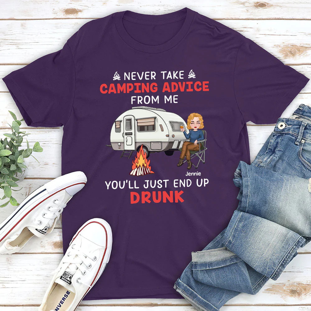 Camping Advice - Personalized Custom Unisex T-shirt - Image 4