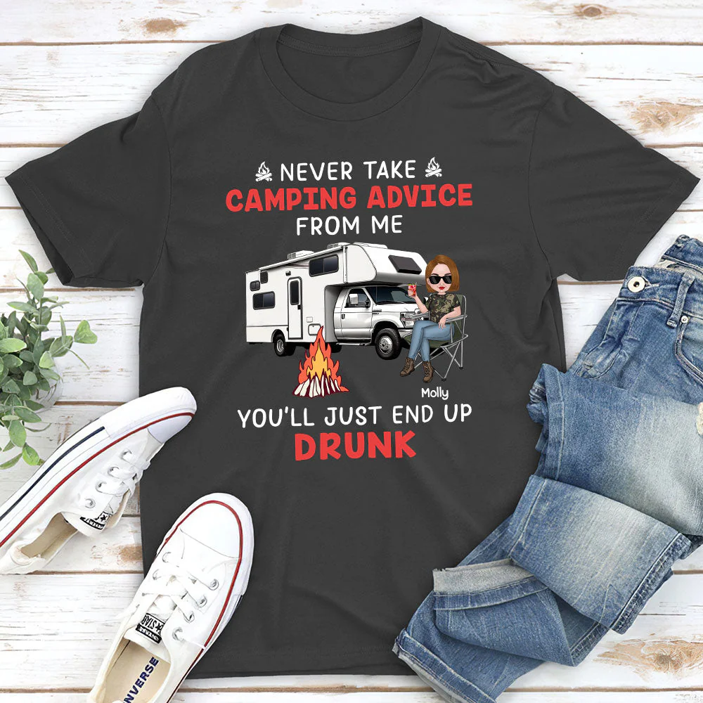 Camping Advice - Personalized Custom Unisex T-shirt - Image 5