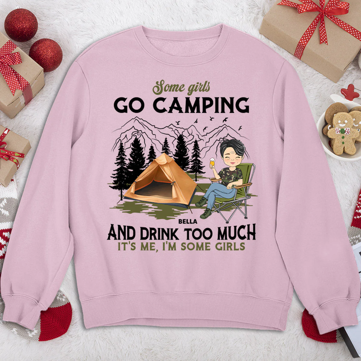Camping And Drink 2 - Personalized Custom Sweatshirt - Image 3
