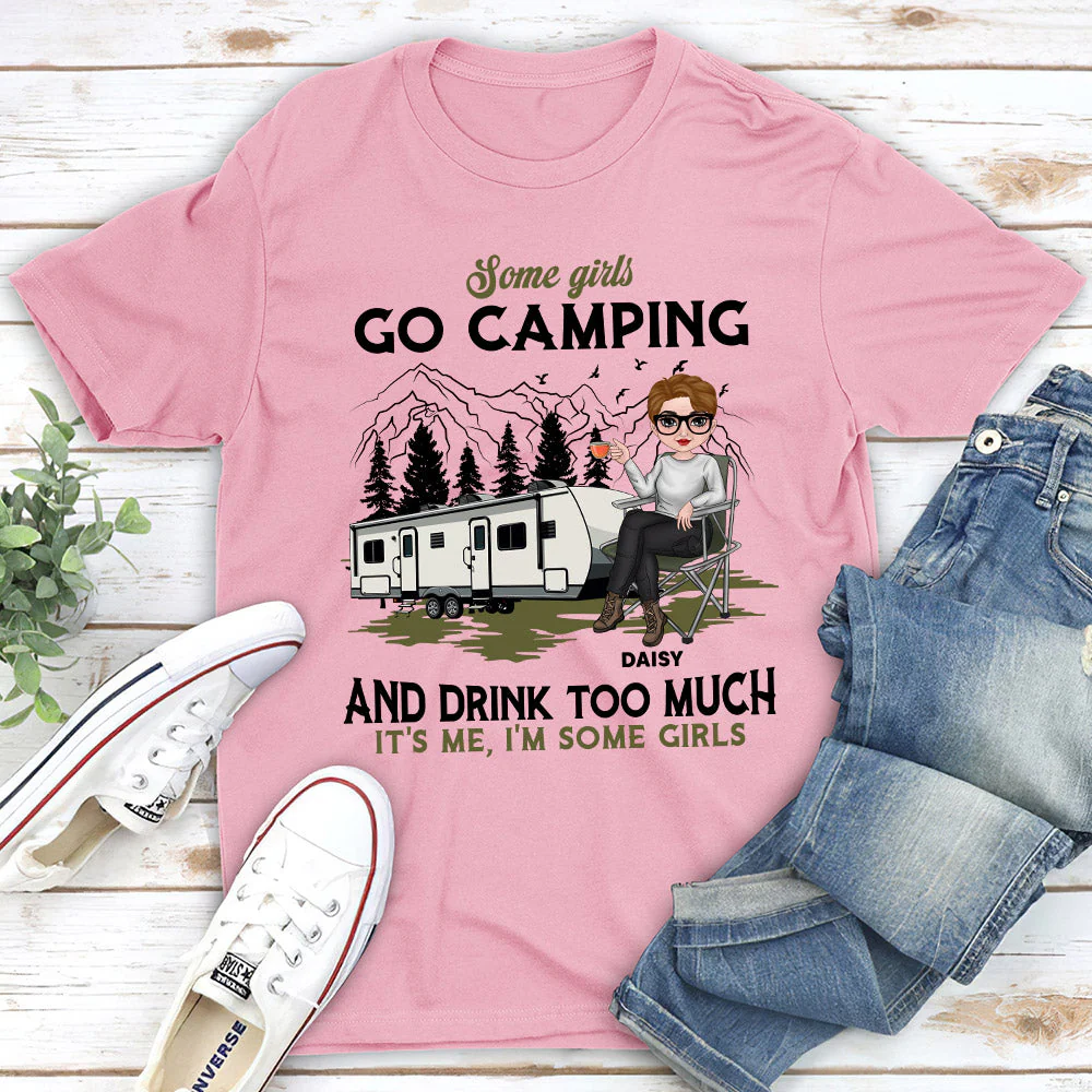 Camping And Drink - Personalized Custom Unisex T-shirt - Image 3