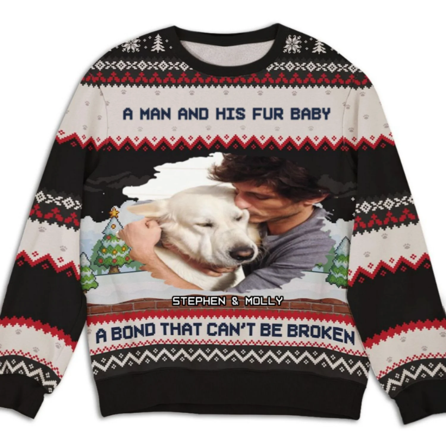 Can Not Be Broken Pet Photo Version - Personalized Custom All-Over-Print Sweatshirt - Image 2