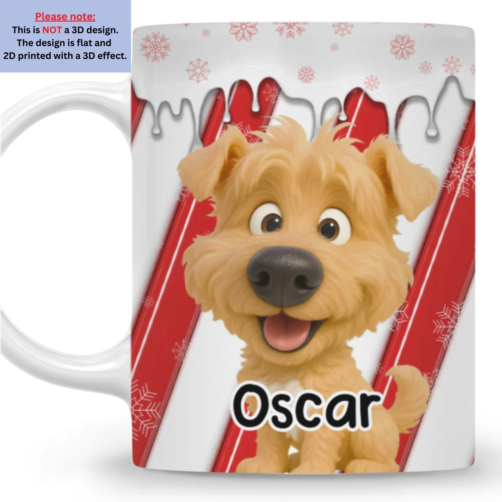 Candy Cartoon Dog - Personalized Custom 3D Inflated Effect Coffee Mug - Image 8