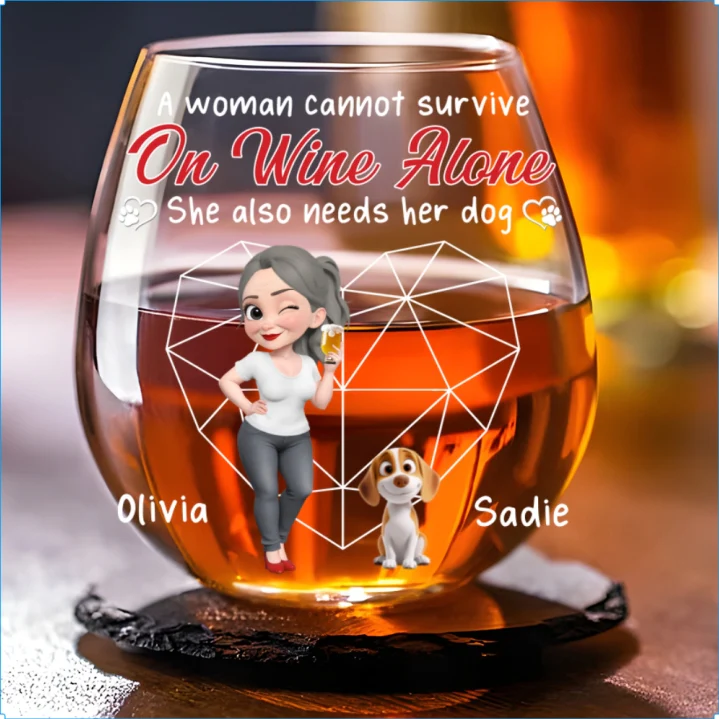 Cannot Survive Unless - Personalized Custom Wine Glass - Image 5