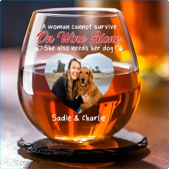 Cannot Survive Unless Photo - Personalized Custom Wine Glass - Image 3