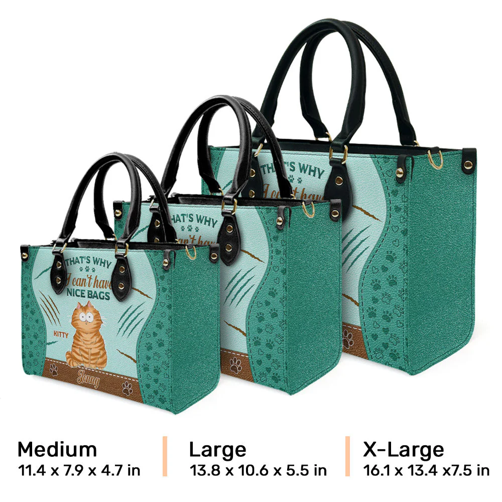 Cant Have Nice Things - Personalized Custom Leather Bag - Image 3