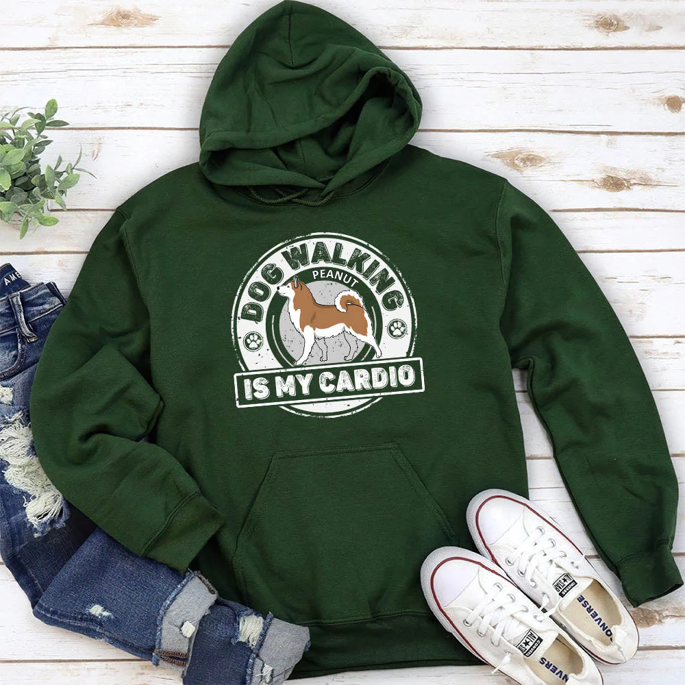 Cardio With Dog - Personalized Custom Hoodie - Image 2
