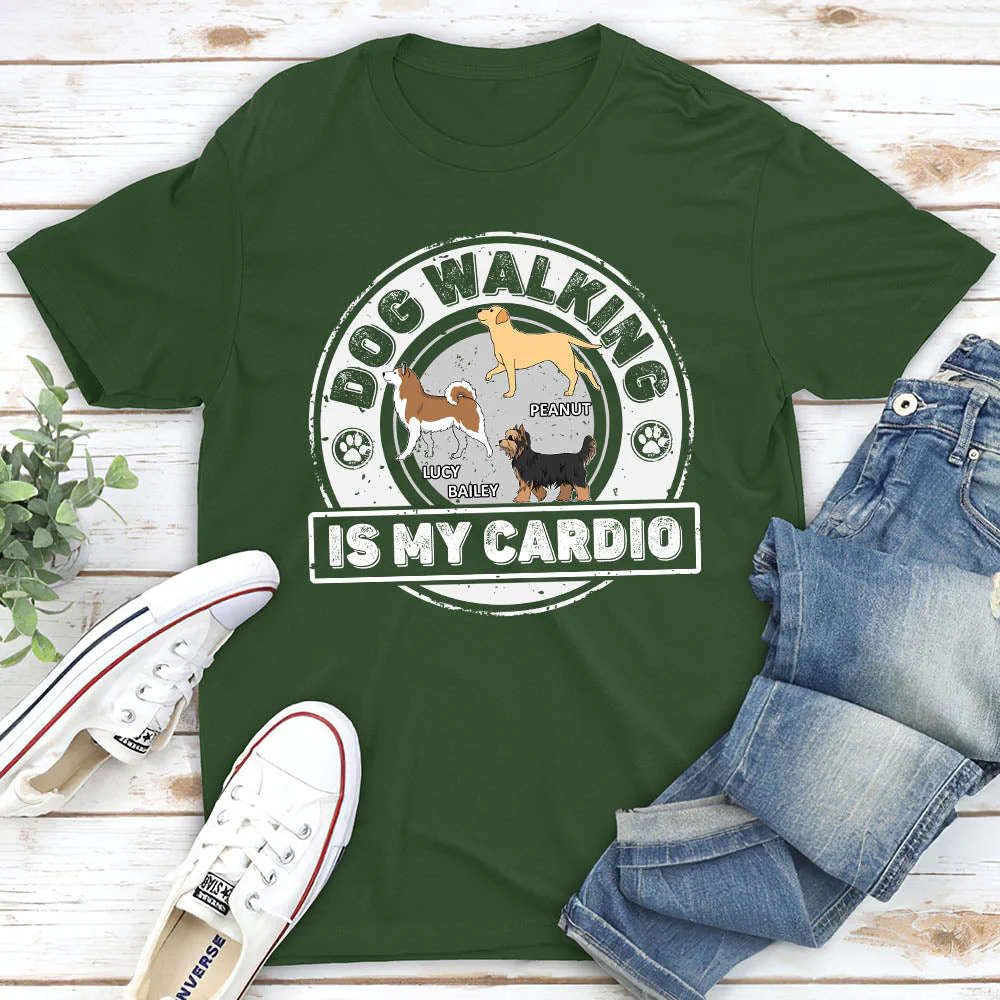 Cardio With Dog - Personalized Custom Unisex T-shirt - Image 2