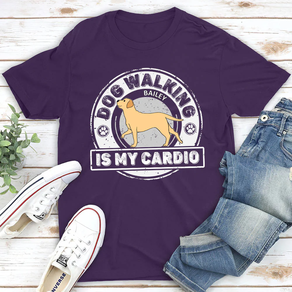 Cardio With Dog - Personalized Custom Unisex T-shirt - Image 4