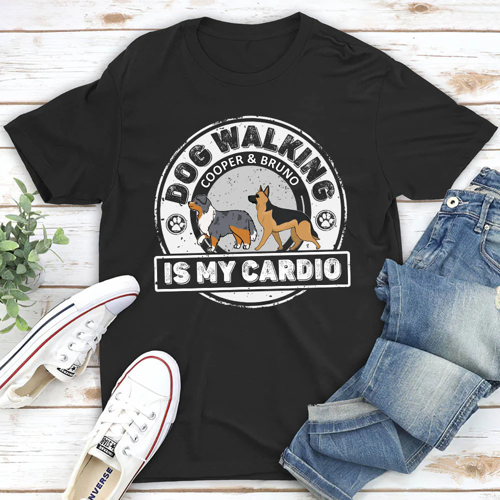 Cardio With Dog - Personalized Custom Unisex T-shirt - Image 5