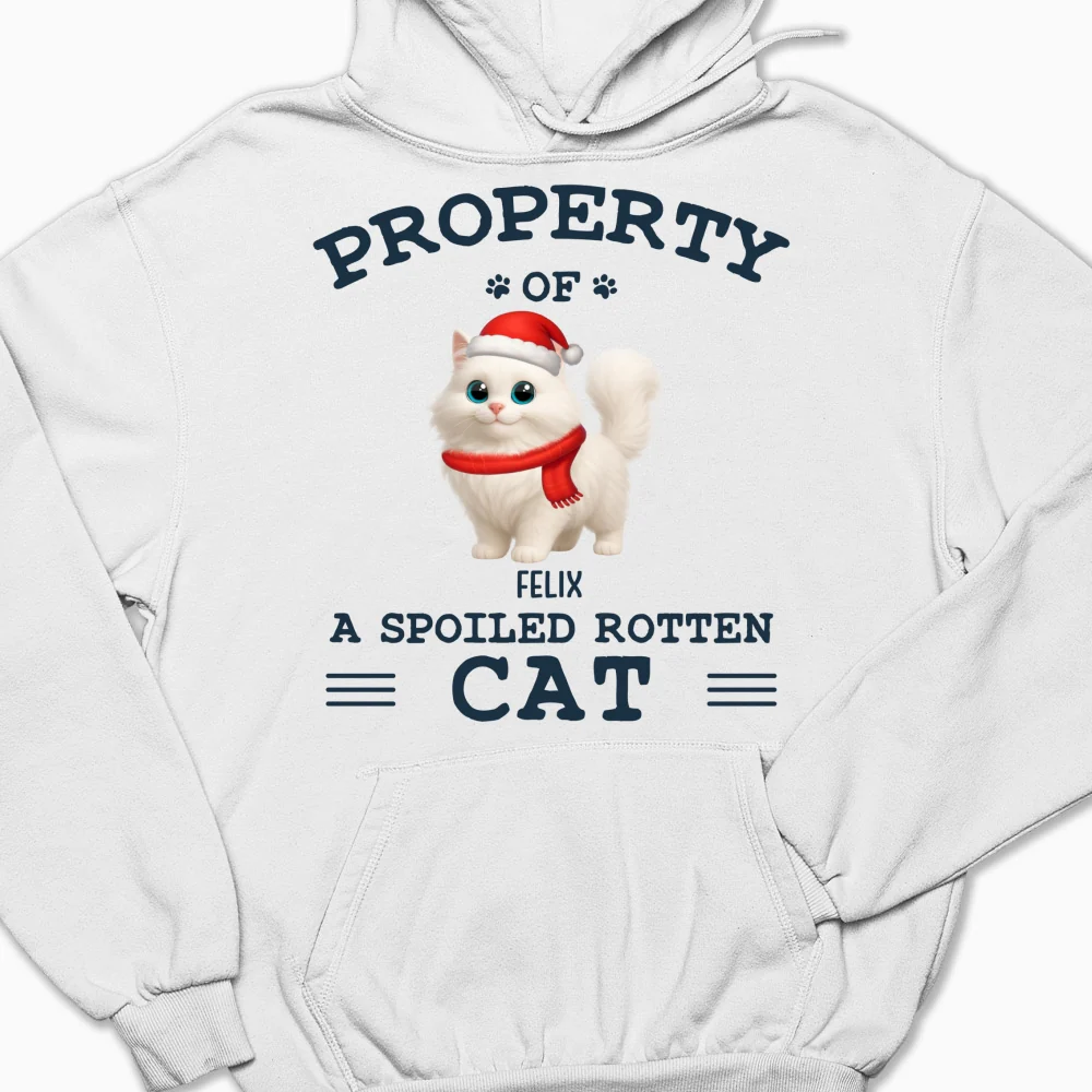 Cartoon Spoiled Rotten Cats - Personalized Custom Hoodie - Image 4