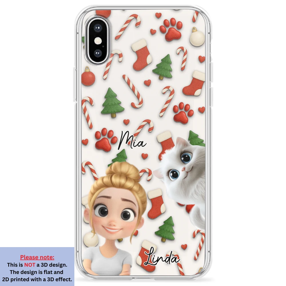 Cat And Human Cartoon Ver 2 - Personalized Custom Phone Case - Image 24