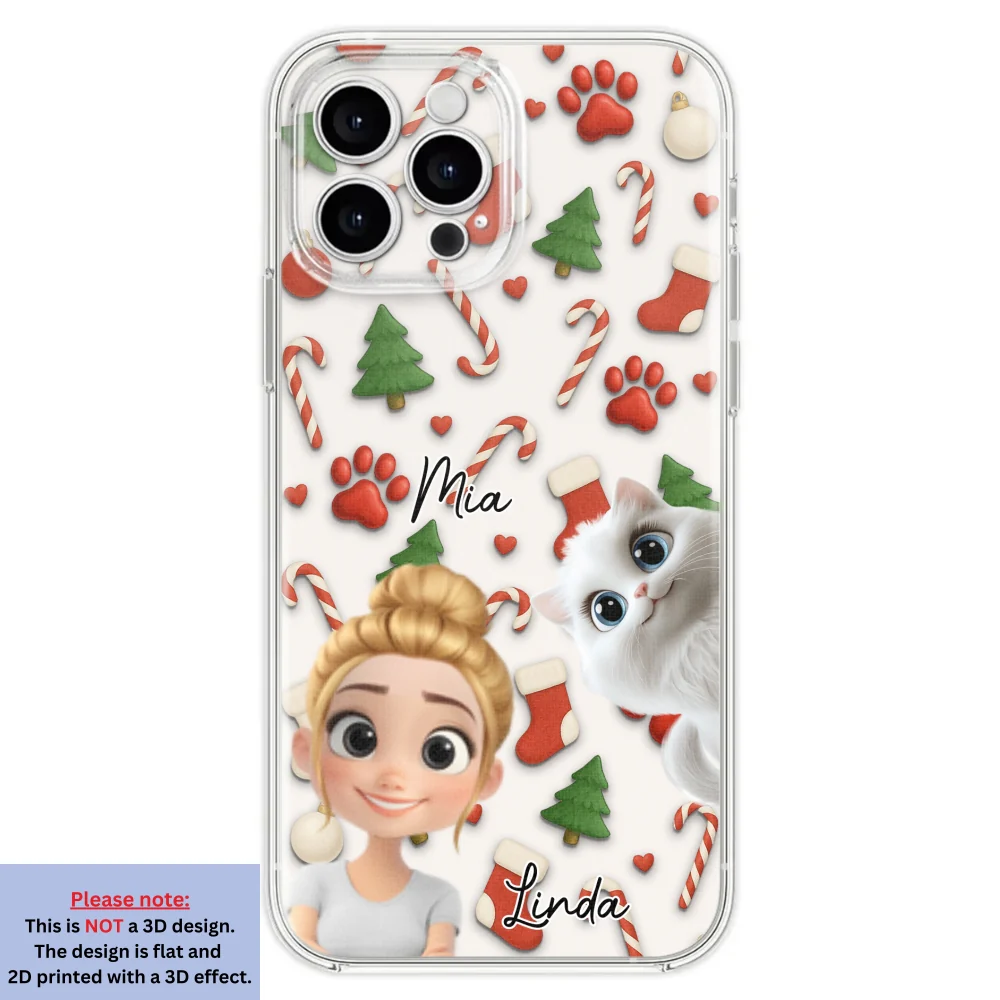 Cat And Human Cartoon Ver 2 - Personalized Custom Phone Case - Image 26