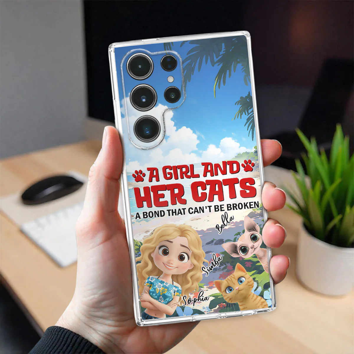 Cat And Mom Summer  - Personalized Custom Phone Case - Image 26