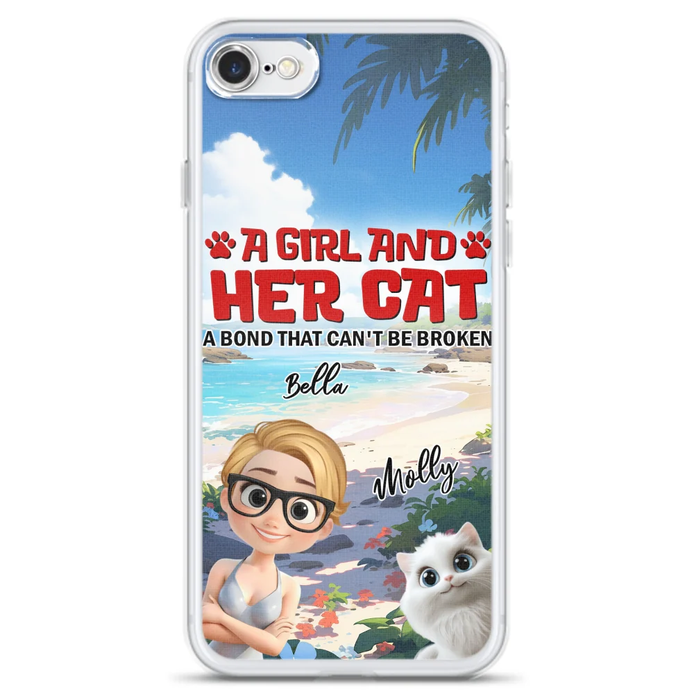 Cat And Mom Summer  - Personalized Custom Phone Case - Image 4