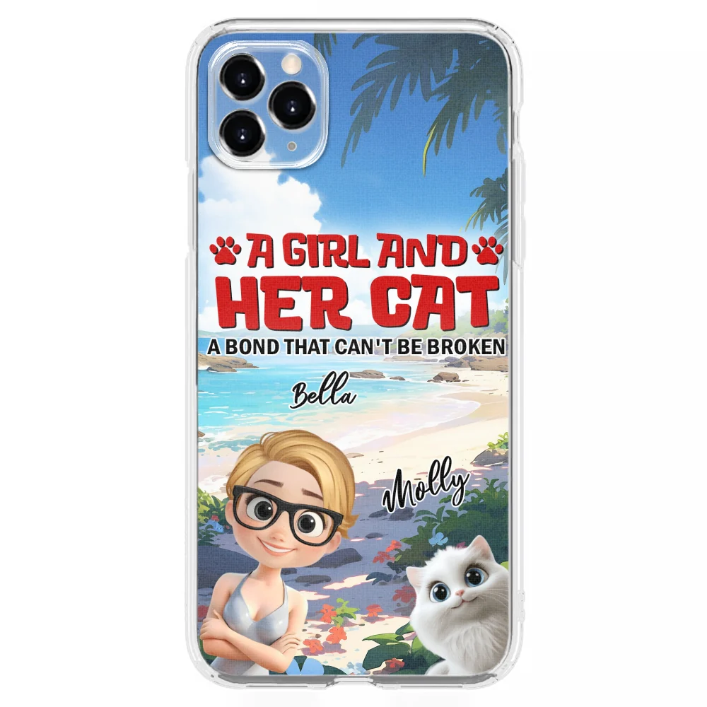 Cat And Mom Summer  - Personalized Custom Phone Case - Image 7