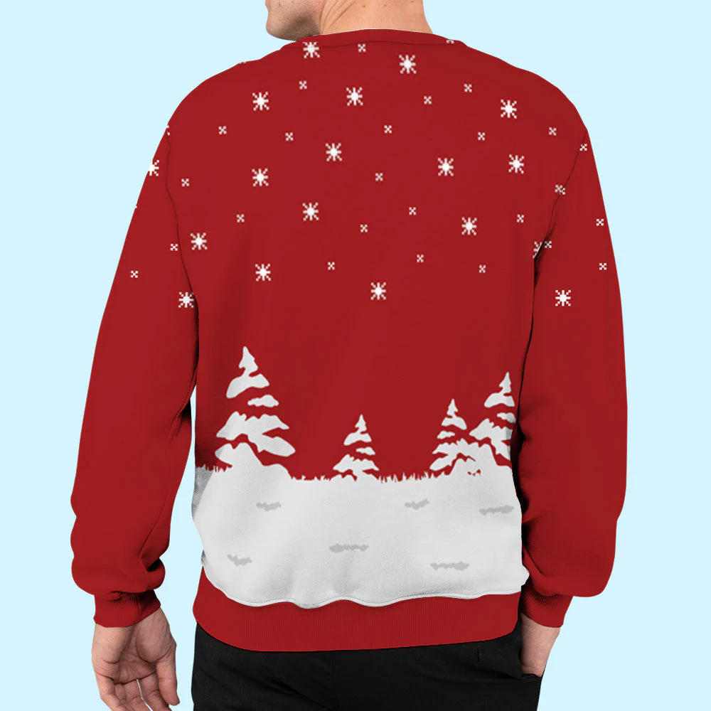 Cat And Snow - Personalized Custom All-Over-Print Sweatshirt - Image 5