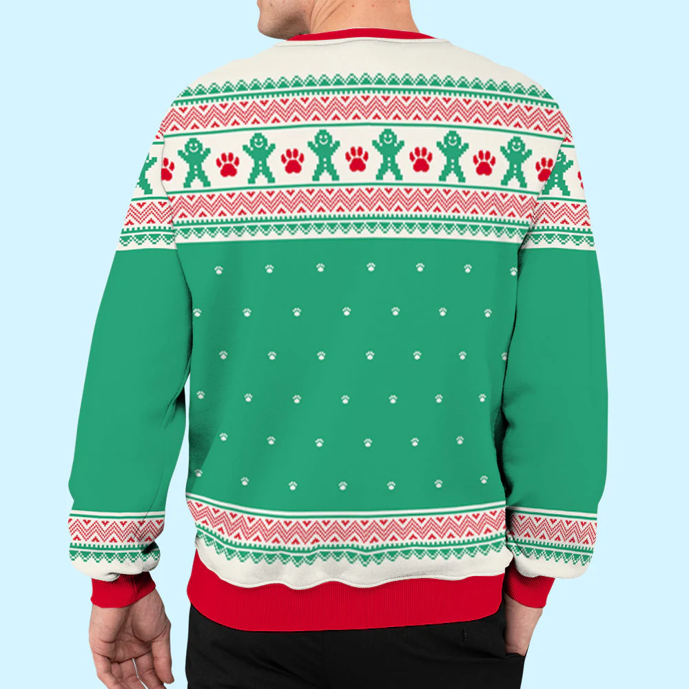 Cat Christmas Pattern - Personalized Custom All-Over-Print Sweatshirt - Image 5