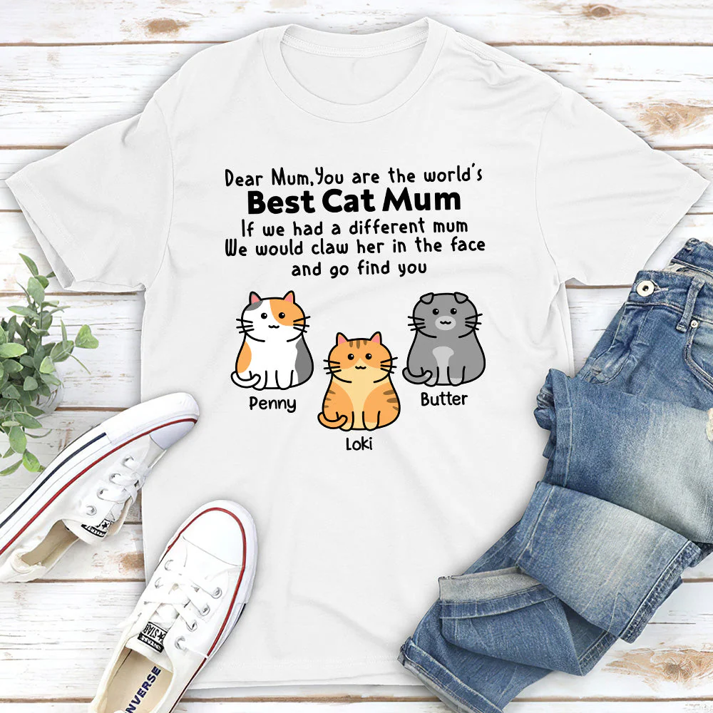 Cat Clawing You - Personalized Custom Unisex T-shirt - Image 4