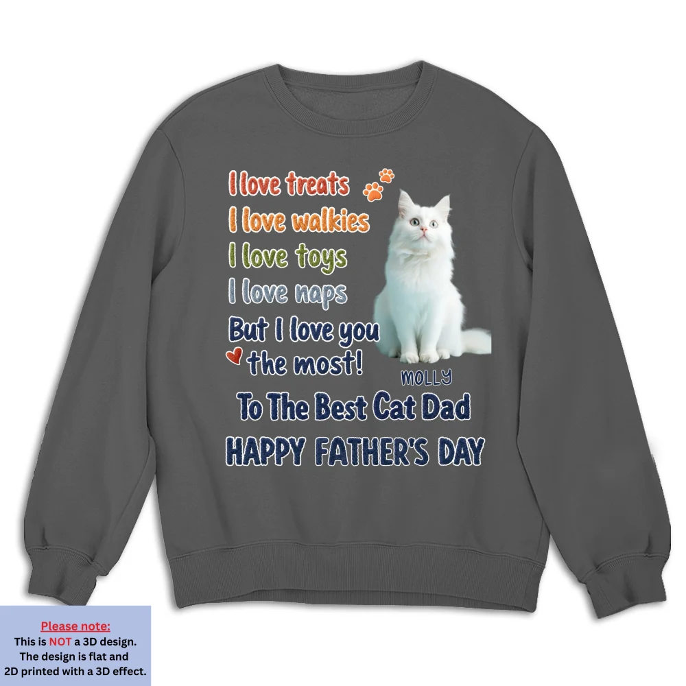 Cat Dad Better Than Treats Photo - Personalized Custom Shirt - Image 13