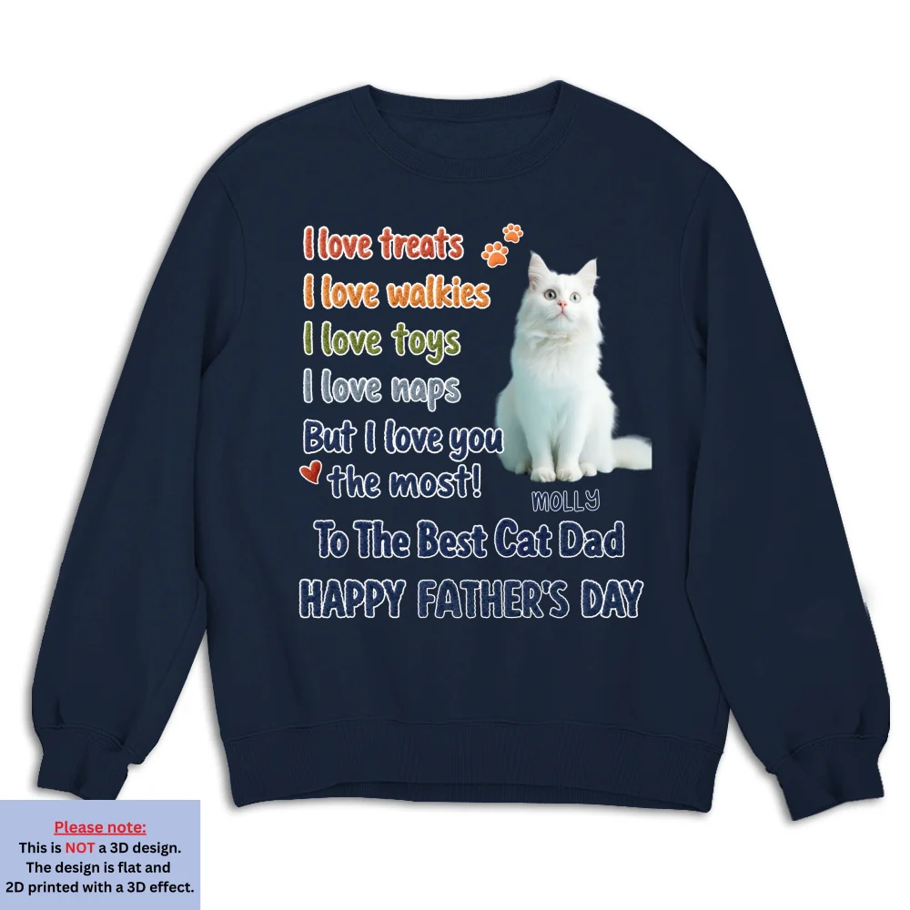 Cat Dad Better Than Treats Photo - Personalized Custom Shirt - Image 14