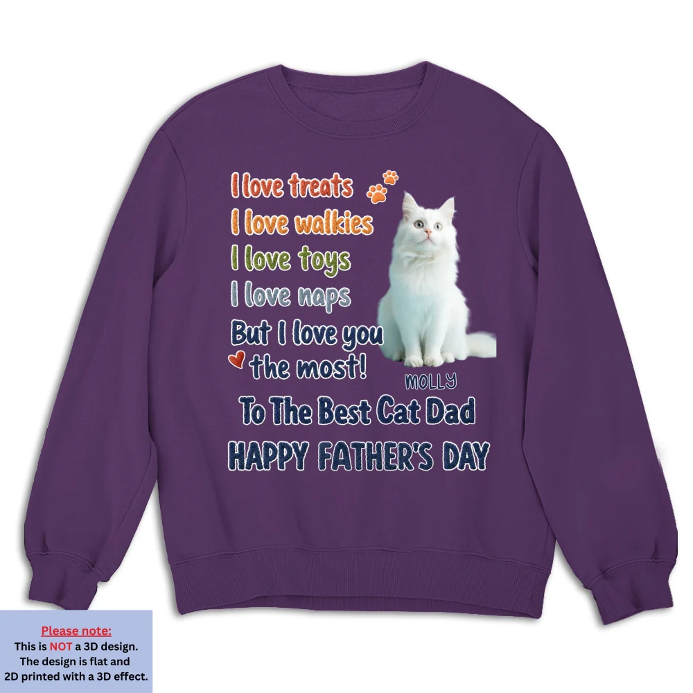 Cat Dad Better Than Treats Photo - Personalized Custom Shirt - Image 15
