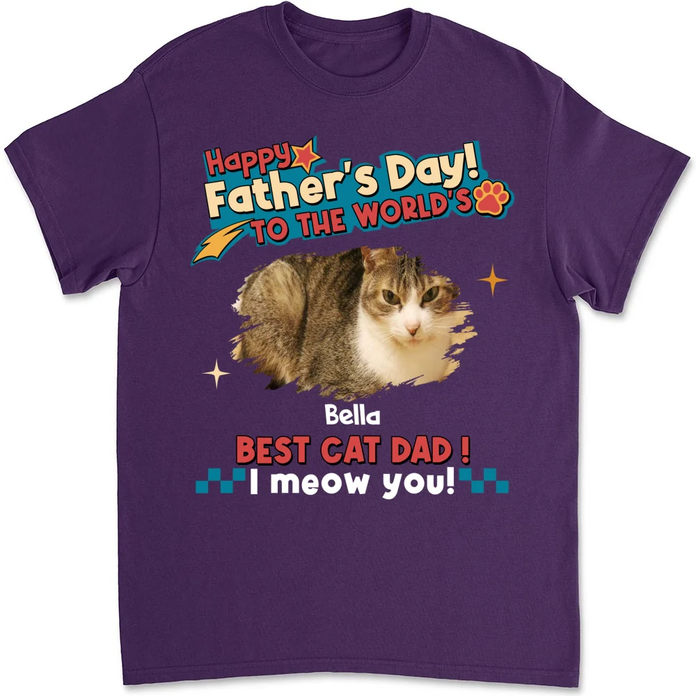 Cat Dad Forever Photo - Personalized Custom Shirt - Image 11