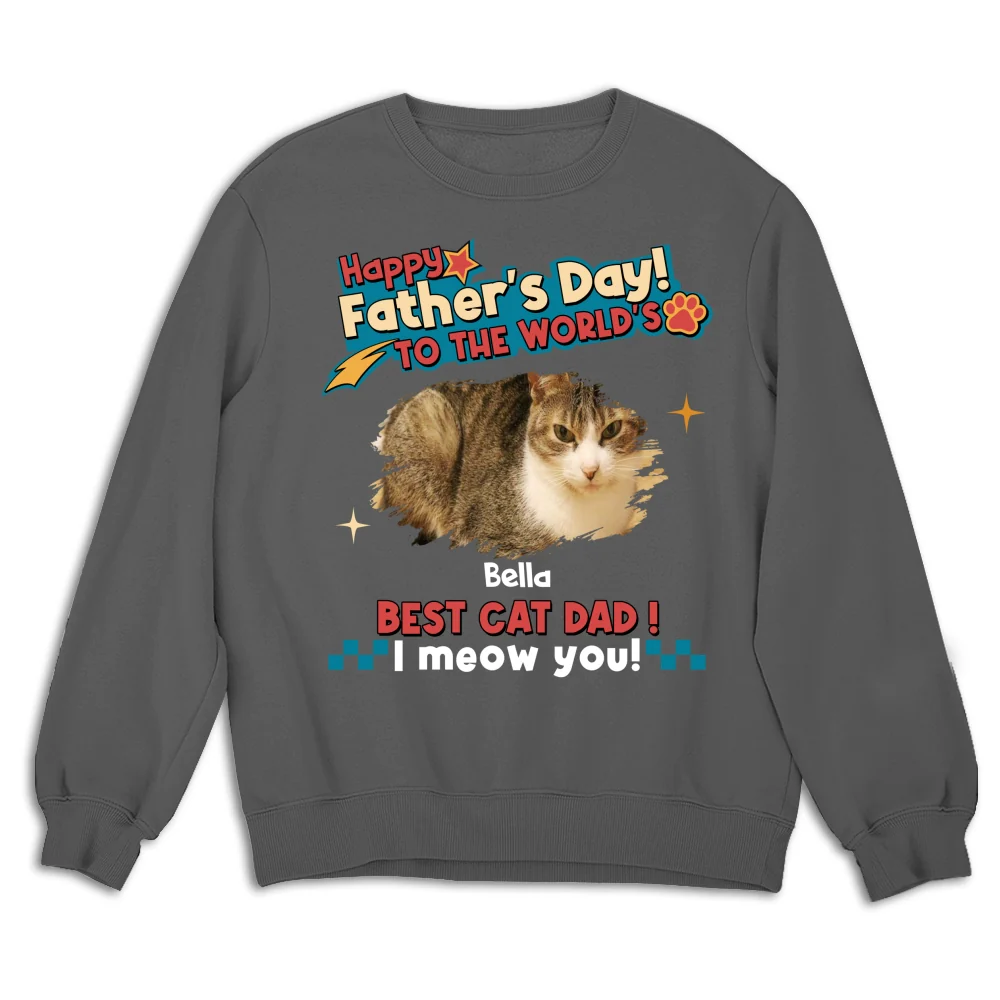 Cat Dad Forever Photo - Personalized Custom Shirt - Image 13