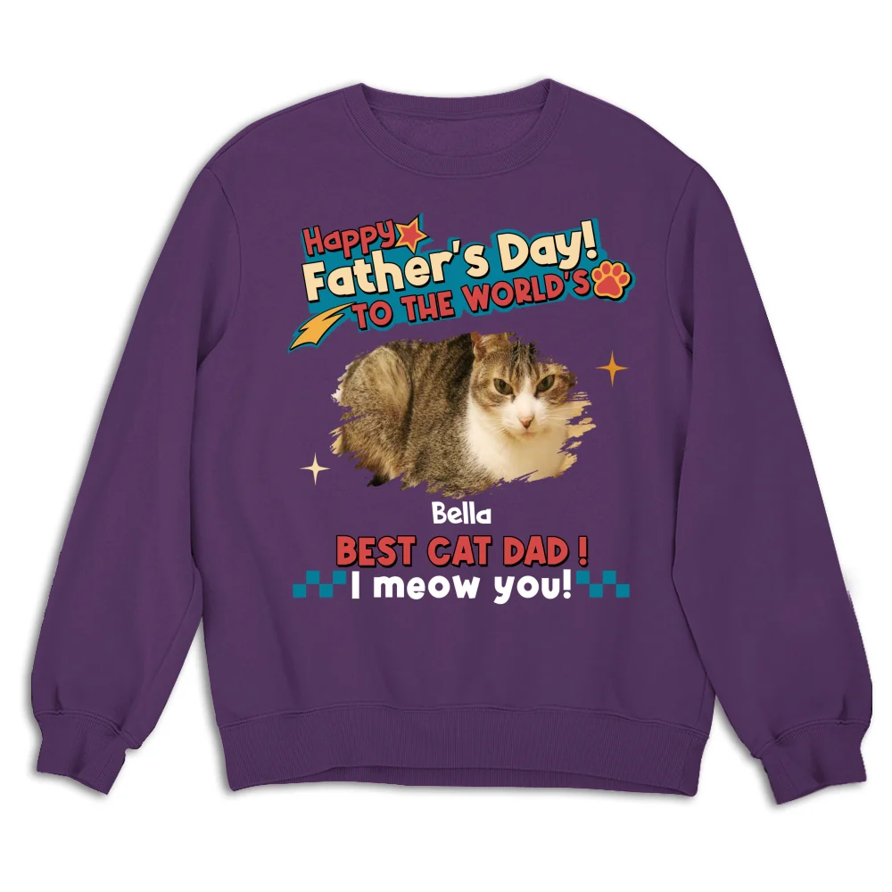 Cat Dad Forever Photo - Personalized Custom Shirt - Image 15