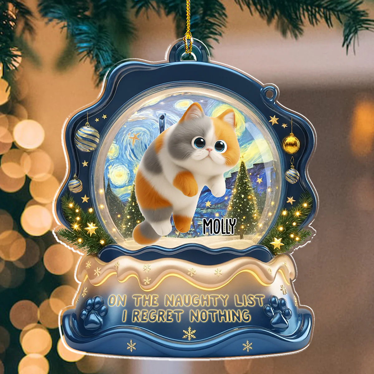 Cat Edition - Personalized Custom Acrylic Ornament - Image 4