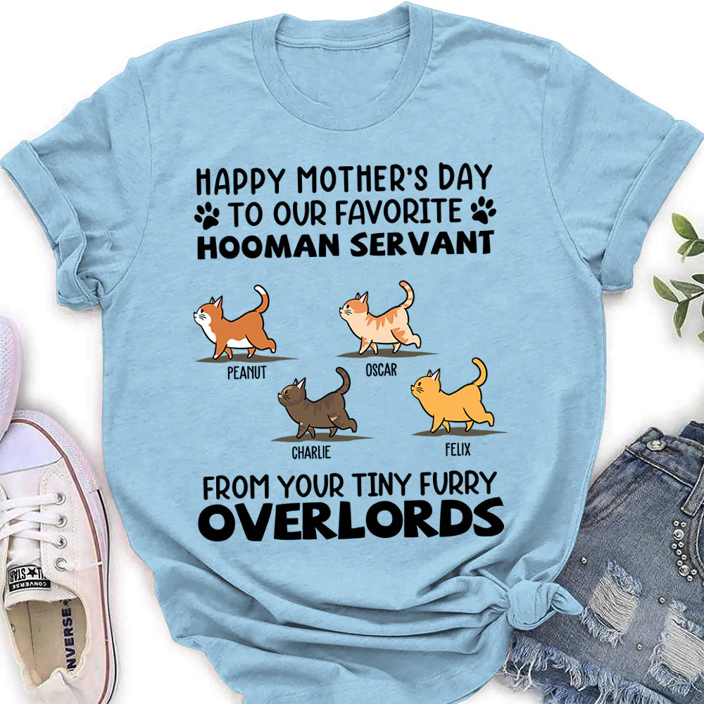Cat Favorite Hooman Servant - Personalized Custom Women's T-shirt - Image 4
