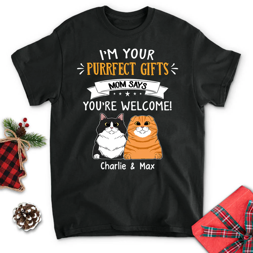Cat I'm Your Gift - Personalized Custom Unisex T-shirt - Image 2