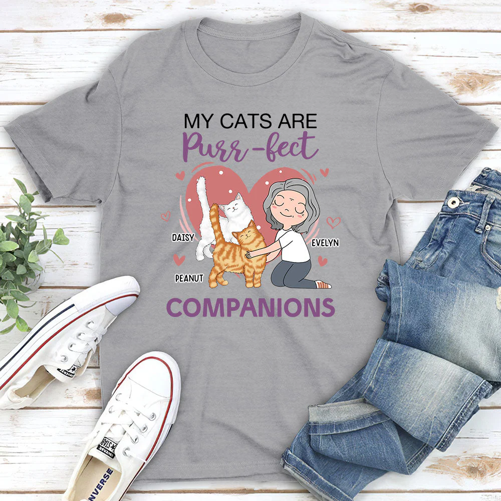 Cats Are Purrfect - Personalized Custom Unisex T-shirt - Image 2