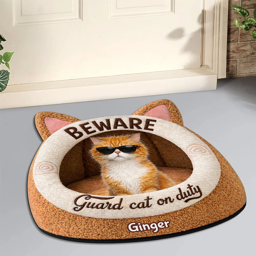 Cat Judging In Progress Photo - Personalized Custom Doormat - Image 5