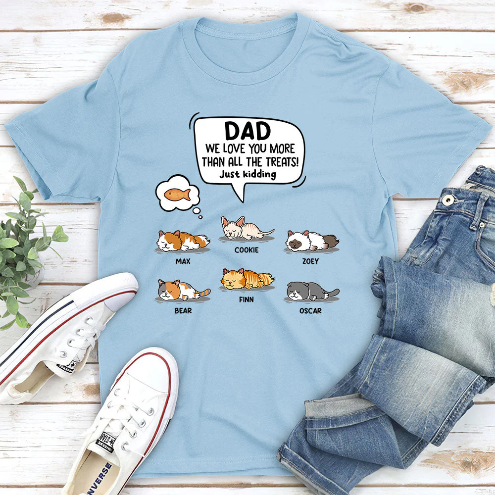 Cat Just Kidding - Personalized Custom Unisex T-shirt - Image 4