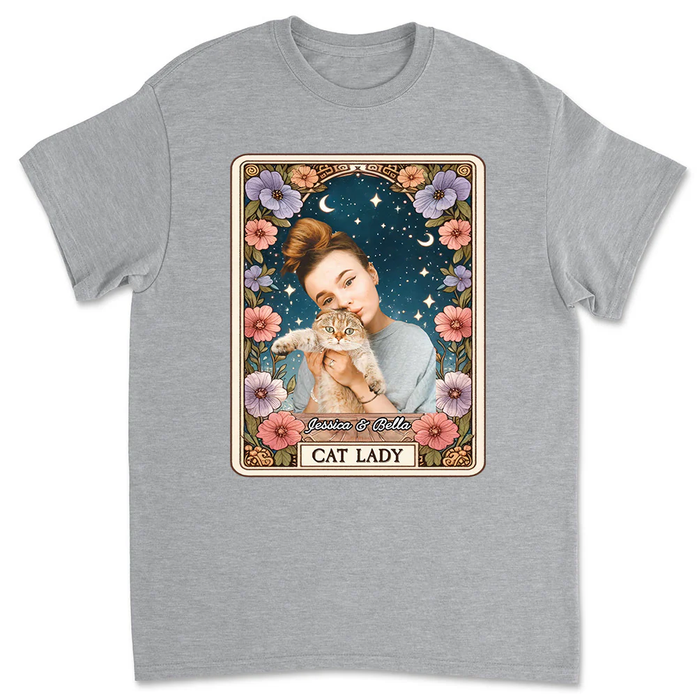 Cat Lady Tarot Photo - Personalized Custom Unisex T-Shirt