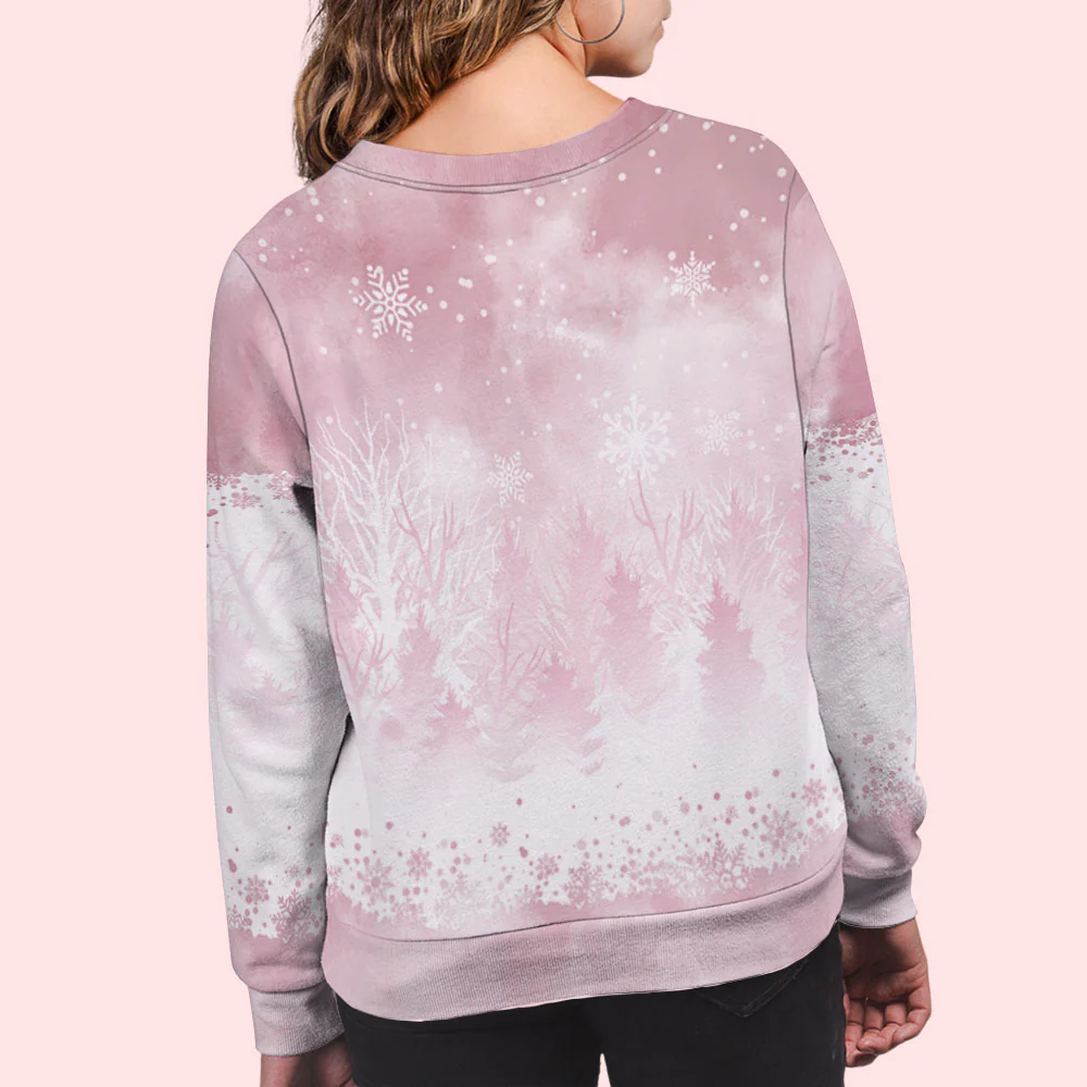 Cat Mom Christmas 2025 - Personalized Custom All-Over-Print Sweatshirt - Image 5
