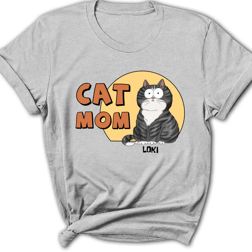 Cat Mom Circle - Personalized Custom Women's T-shirt