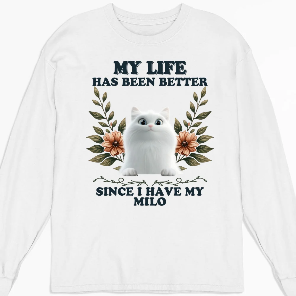 Cat Mom Club - Personalized Custom Long Sleeve T-shirt - Image 4