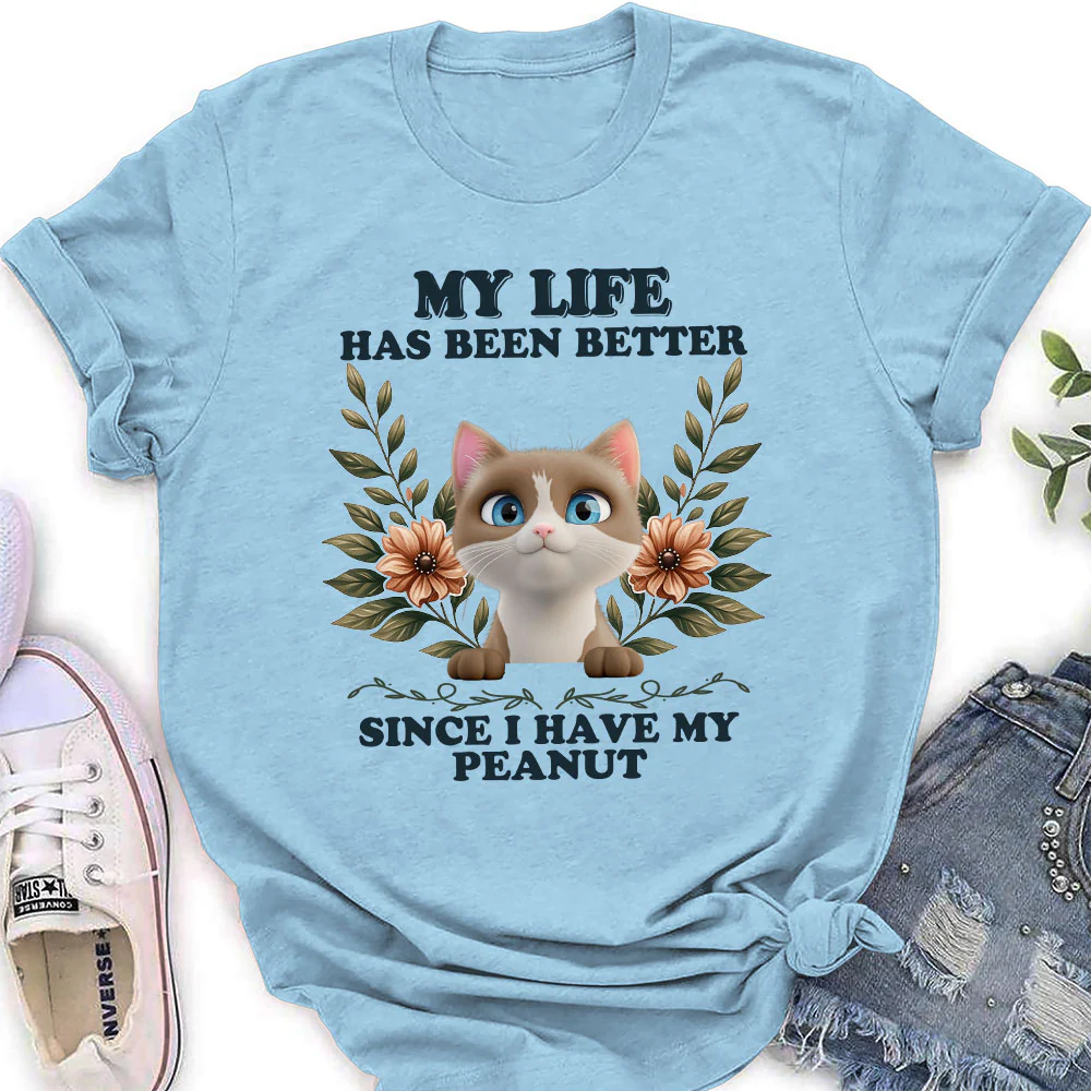 Cat Mom Club - Personalized Custom Women's T-shirt - Image 3