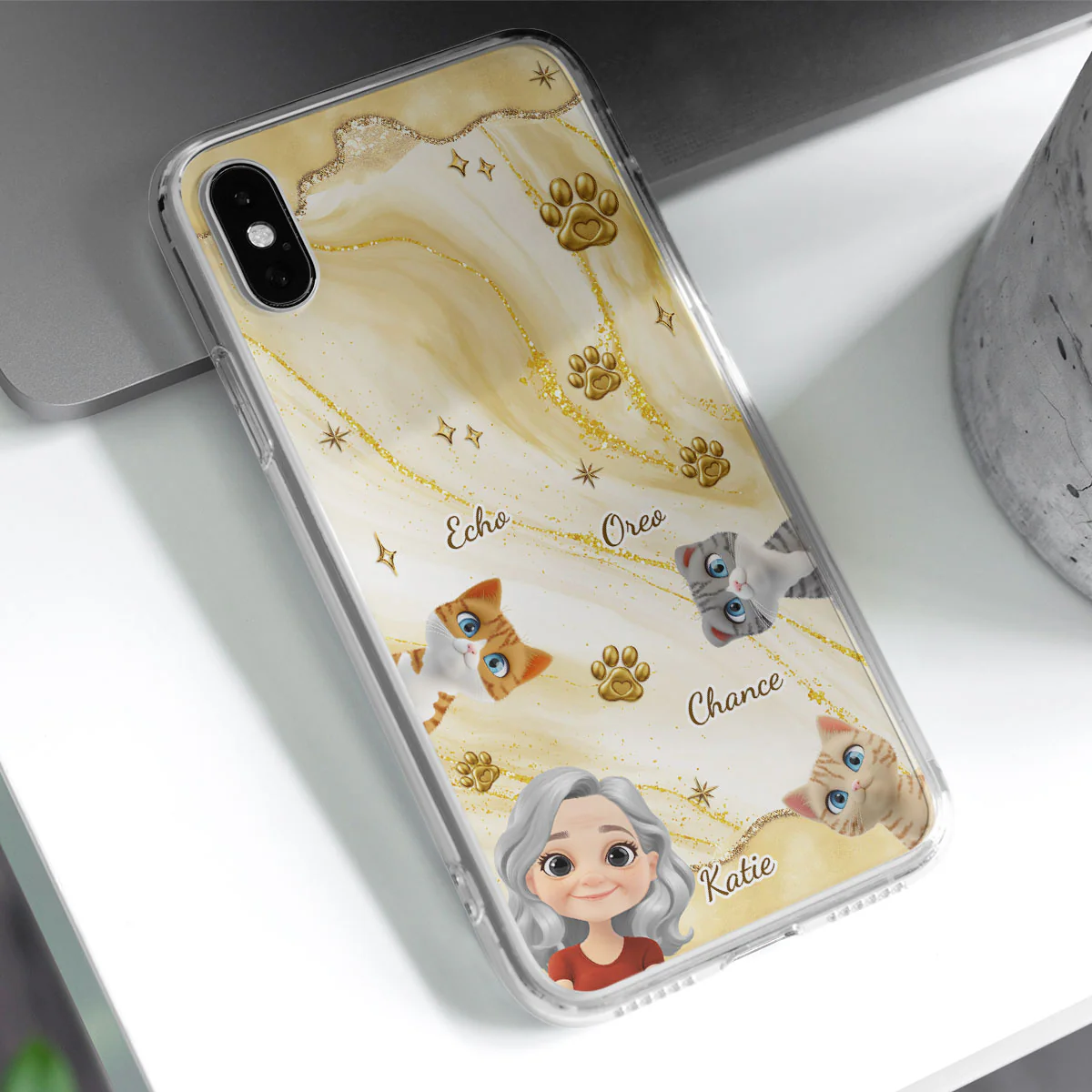 Cat Mom Corner - Personalized Custom Phone Case - Image 3