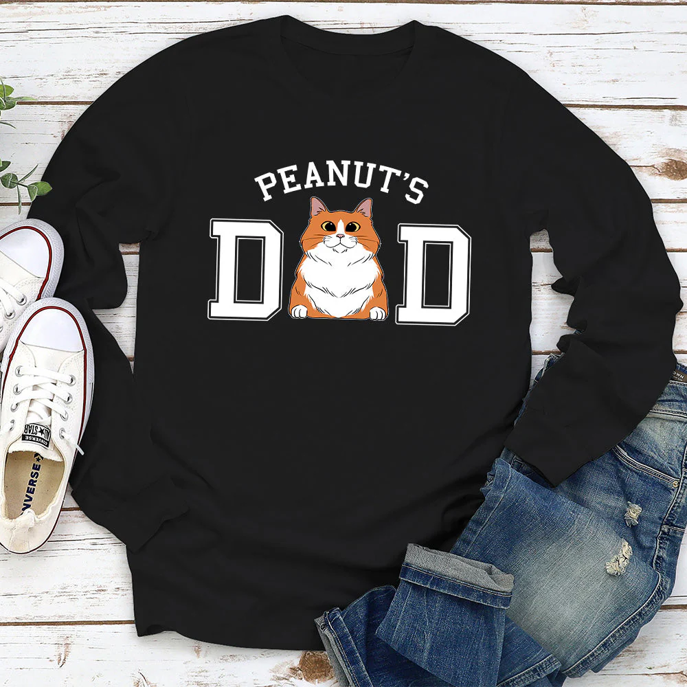 Cat Mom/Dad Basic - Personalized Custom Long Sleeve T-shirt - Image 2