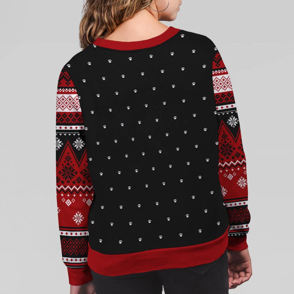 Cat Mom Dad Pattern - Personalized Custom All-Over-Print Sweatshirt - Image 5